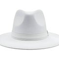 Classic White Fedora Hat on White Background Royalty Free Stock Photo