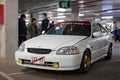classic white Honda Civic EJ8 tuned in Japanese style