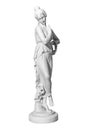 Statue woman on a white background Royalty Free Stock Photo
