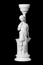 Marble statue woman on a black background Royalty Free Stock Photo