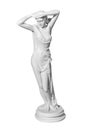 Statue woman on a white background Royalty Free Stock Photo