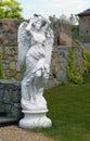 Classic white marble statue of a young lady angel Royalty Free Stock Photo