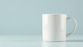 Classic white mug, handle to the right, clean background , empty, container, vessel Royalty Free Stock Photo