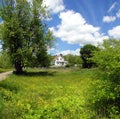 Classic white New England House, Royalty Free Stock Photo