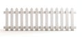 Classic White Picket Fence Isolated on White Background. Generative ai Royalty Free Stock Photo