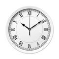 Classic White Wall Clock with Roman Numerals Royalty Free Stock Photo