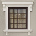 Classic windows with stucco molding