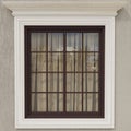 Classic windows with stucco molding