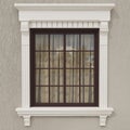 Classic windows with stucco molding