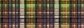 Classic winter tartan knit wool plaid seamless edging border. Retro gingham checker trim background. Woven scottish