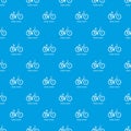 Classic women bike pattern vector seamless blue