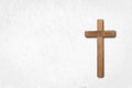 Classic wood carved a cross on the White background Royalty Free Stock Photo