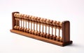 Classic Wooden Abacus on White Background