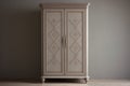 classic wooden armoire with carved details