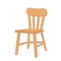 Classic wooden chair. Solid wood seat for dining table, simple natural beauty design