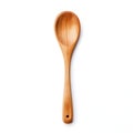 Classic Wooden Cooking Spoon Isolated on White Background. Generative ai