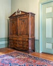 Classic wooden cupboard at a Dutch museum Royalty Free Stock Photo