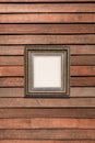 Classic wooden frame on old wood background