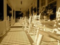 Classic Wooden Plank Front Porch Royalty Free Stock Photo