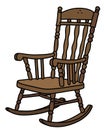 The classic wooden rocking chair