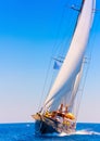Classic wooden sailing boat Royalty Free Stock Photo