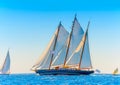 Classic wooden sailing boat Royalty Free Stock Photo