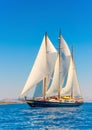 Classic wooden sailing boat