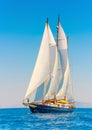 Classic wooden sailing boat