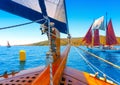 Classic wooden sailing boat Royalty Free Stock Photo