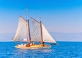 Classic wooden sailing boat Royalty Free Stock Photo