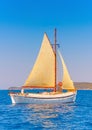 Classic wooden sailing boat