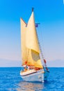 Classic wooden sailing boat