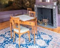 Classic wooden table and chairs at a Dutch museum Royalty Free Stock Photo