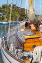 Classic yacht moored in Falmouth