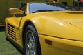 Classic yellow testarossa detail Royalty Free Stock Photo