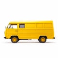 Classic Yellow Van Isolated on White Background. Generative ai Royalty Free Stock Photo