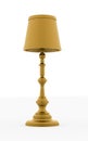 Classic yellow vintage lamp rendered Royalty Free Stock Photo