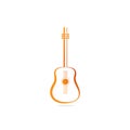 Classical acoustic guitar. Royalty Free Stock Photo