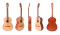 Classical acoustic guitars set Royalty Free Stock Photo