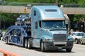 Classical american big modern truck transport car Royalty Free Stock Photo