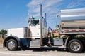 Classical american big vintage petrol truck Royalty Free Stock Photo