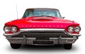 Classical American car Ford Thunderbird 1964. White background