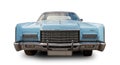 Classical American luxury car 1973 Lincoln Continental Coupe. White background