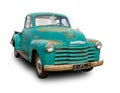 The Classical American Pickup truck Chevrolet 3100 Series 1947. White background Royalty Free Stock Photo