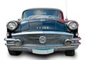 Classical American vintage car Buick Special 1956. Front view. White background