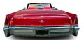 Classical American vintage car 1970 Cadillac DeVille Convertible. Back view. White background