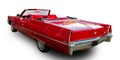 Classical American vintage car 1970 Cadillac DeVille Convertible. White background Royalty Free Stock Photo