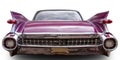 Classical American Vintage car Cadillac Eldorado 1959. Back view. White background