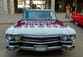 Classical American Vintage car Cadillac Eldorado 1959. Front view Royalty Free Stock Photo