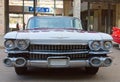 Classical American Vintage car Cadillac Eldorado 1959. Front view Royalty Free Stock Photo